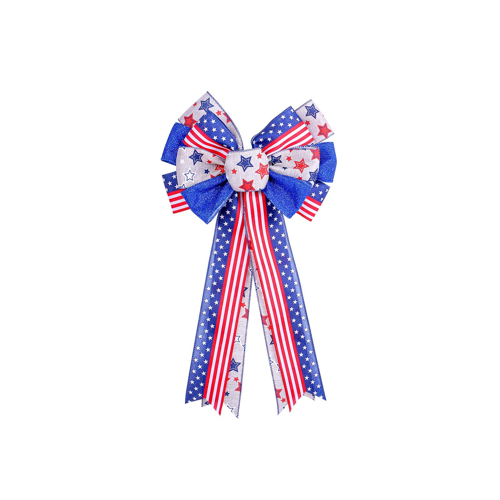 American Independence Day Bow Decoration Prop Festival Flag Star Stripe Bow Ribbon Pendant One Size
American Independence Day Bow Decoration Prop Festival Flag Star Stripe Bow Ribbon Pendant One Size