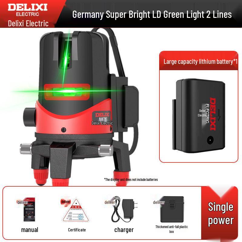 DELIXI High Precision Green & Blue Light Laser Level (2 & 5 Line) for Outdoor Use
DELIXI High Precision Green & Blue Light Laser Level (2 & 5 Line) for Outdoor Use