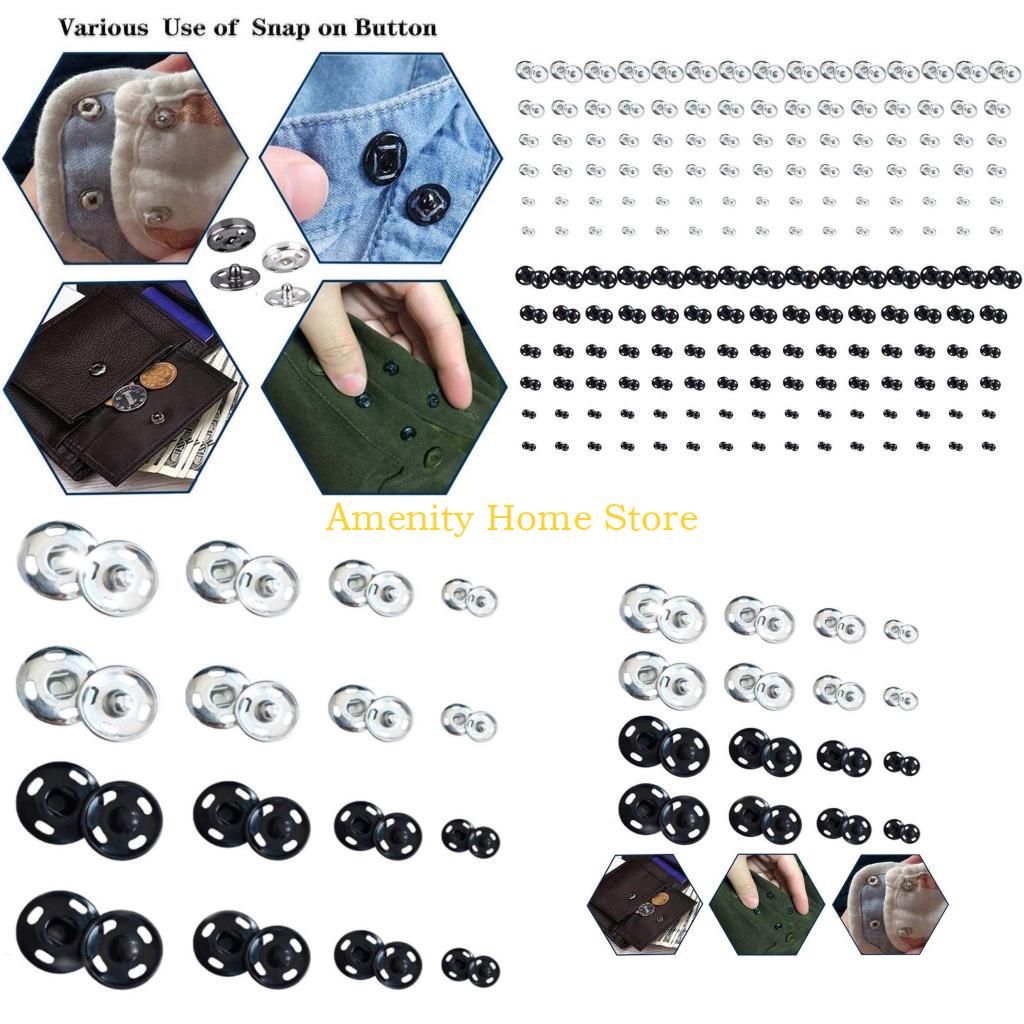 F26C 180Pcs Sew-on Snap Buttons Metal Snaps Fasteners Black and Silver (8 mm,10 mm,12mm,15mm), Press Buttons for Sewing China Mainland
F26C 180Pcs Sew-on Snap Buttons Metal Snaps Fasteners Black and Silver (8 mm,10 mm,12mm,15mm), Press Buttons for Sewing China Mainland