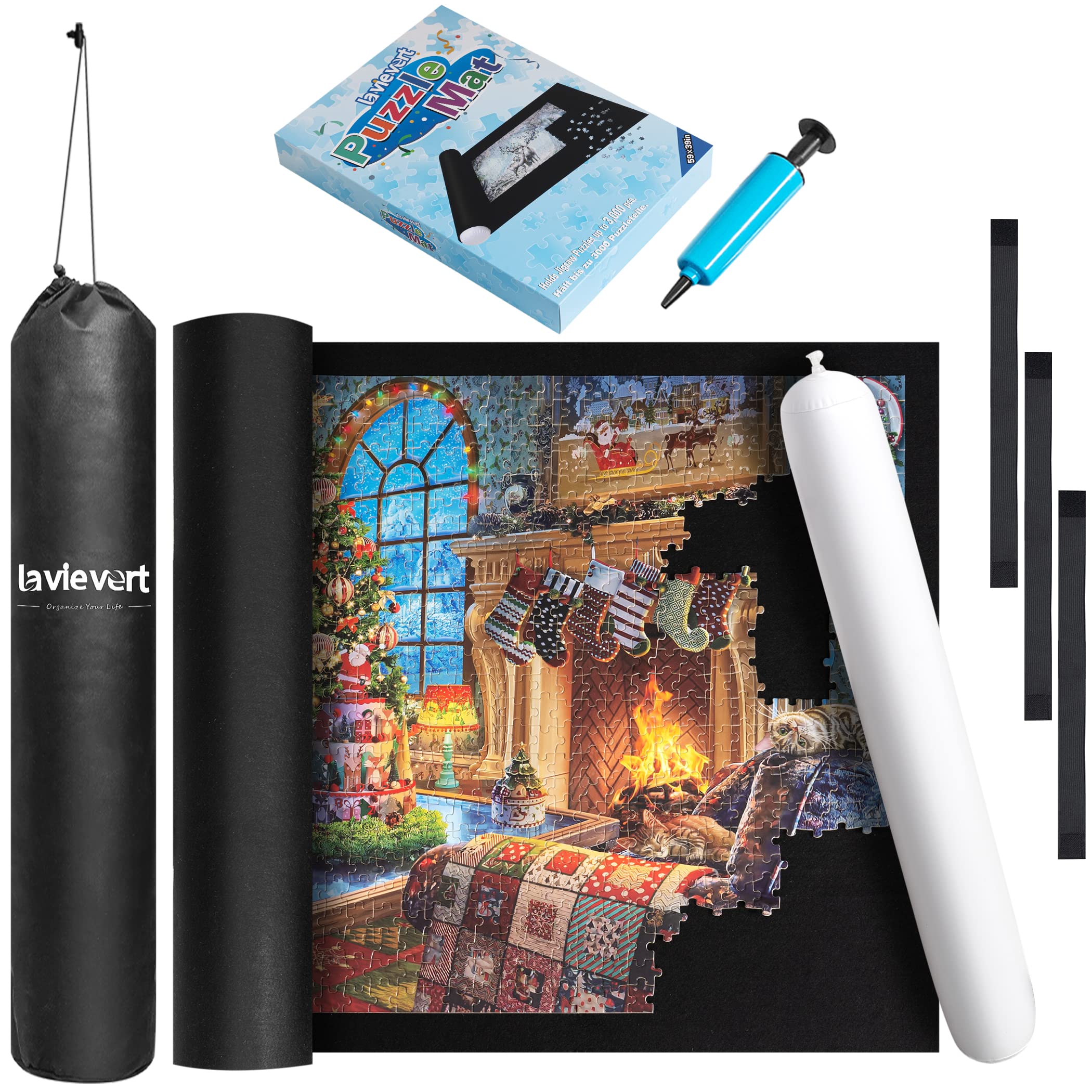 Lavievert Гигантский коврик для пазлов Портативный фиксатор для пазлов Большой фетровый коврик для пазлов с органайзером Мешок для хранения с затягивающимся шнурком Ручной насос для до
Lavievert Гигантский коврик для пазлов Портативный фиксатор для пазлов Большой фетровый коврик для пазлов с органайзером Мешок для хранения с затягивающимся шнурком Ручной насос для до