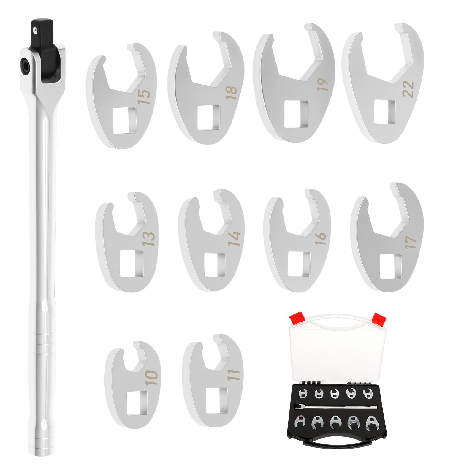 11 Pcs Oil Pipe Opening Wrench Set 3/8 Inch Drive Crowfoot Wrench Set High Carbon Steel Drive Crowfoot Wrenchs for Car Repair срібний
11 Pcs Oil Pipe Opening Wrench Set 3/8 Inch Drive Crowfoot Wrench Set High Carbon Steel Drive Crowfoot Wrenchs for Car Repair срібний