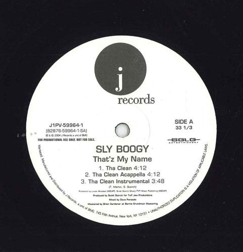 12inch Record SLY BOOGY - That z My Name J1PV599641 J Records 2004 US Rap & Hip-Hop/R&B Used
12inch Record SLY BOOGY - That z My Name J1PV599641 J Records 2004 US Rap & Hip-Hop/R&B Used