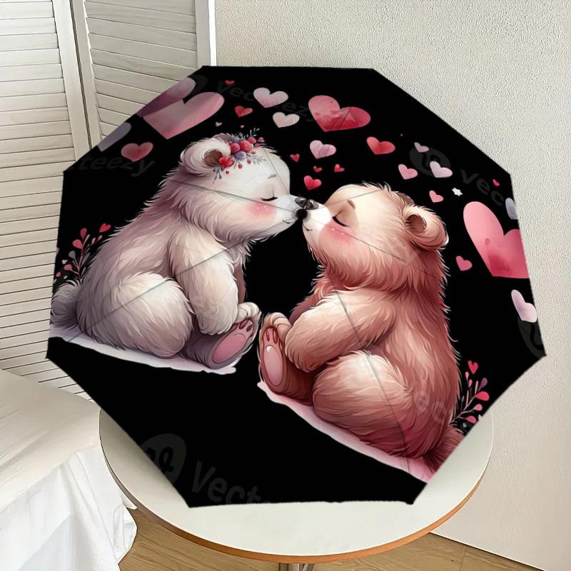 1pc Cute Bears Love Heart Illustration Umbrella with Plastic Handle,Suitable for All Seasons Home Travel Outdoor UmbrellaDD555
1pc Cute Bears Love Heart Illustration Umbrella with Plastic Handle,Suitable for All Seasons Home Travel Outdoor UmbrellaDD555