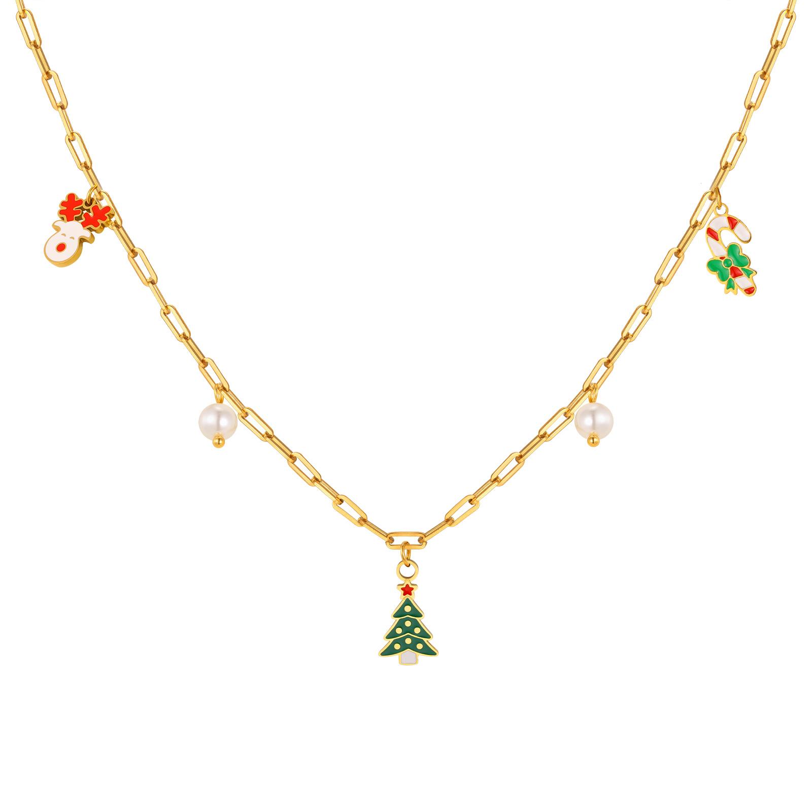 Christmas Tree Sock Pendant Necklace, Handmade Stainless Steel 18K Gold-Plated Chain Necklace Party Jewelry Gift 40cm-45cm
Christmas Tree Sock Pendant Necklace, Handmade Stainless Steel 18K Gold-Plated Chain Necklace Party Jewelry Gift 40cm-45cm