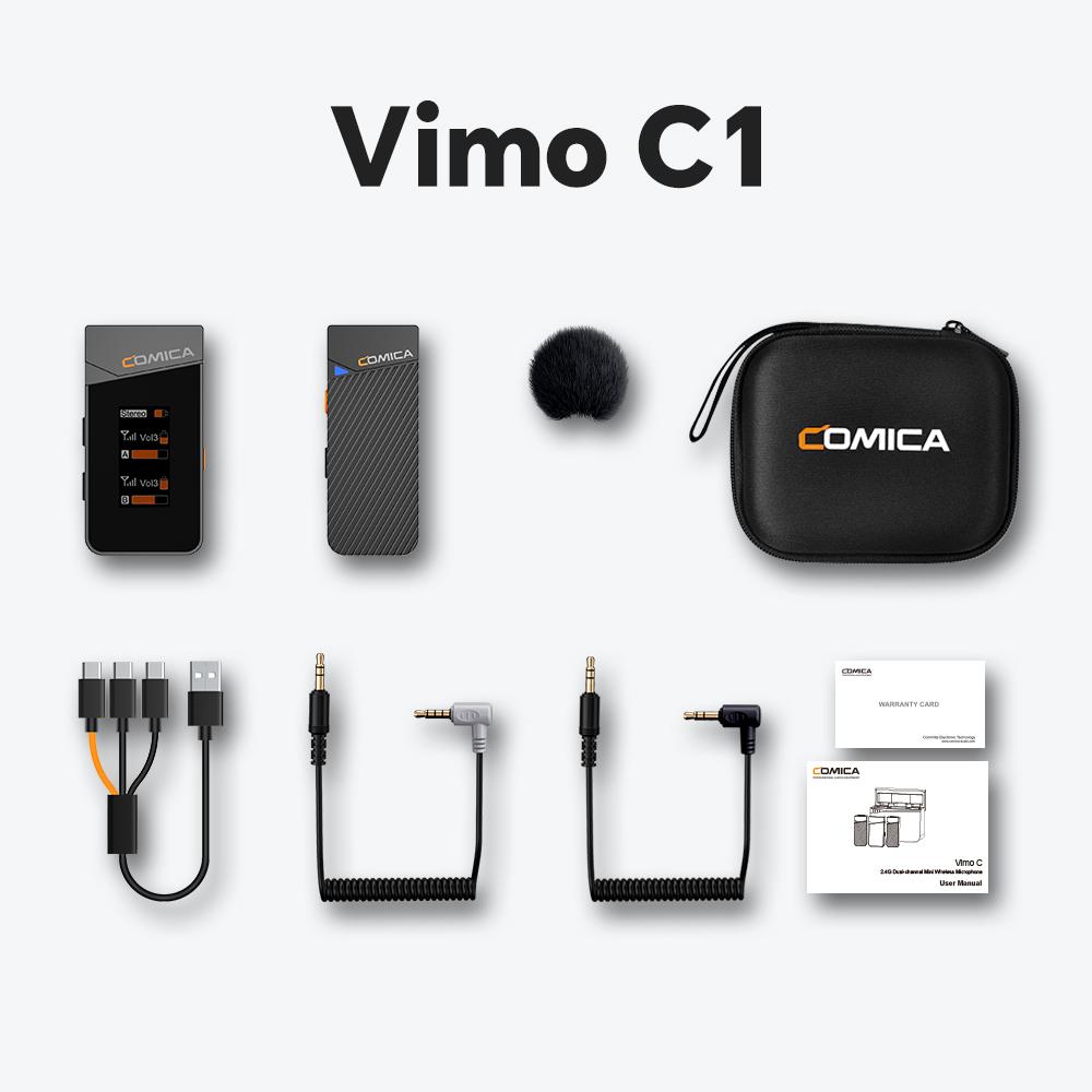 Comica Vimo C 2.4G Mini Wireless Lapel Microphone with Charging Case, for Smartphone Camera Podcast Interview YouTube Facebook Vimo C1
Comica Vimo C 2.4G Mini Wireless Lapel Microphone with Charging Case, for Smartphone Camera Podcast Interview YouTube Facebook Vimo C1