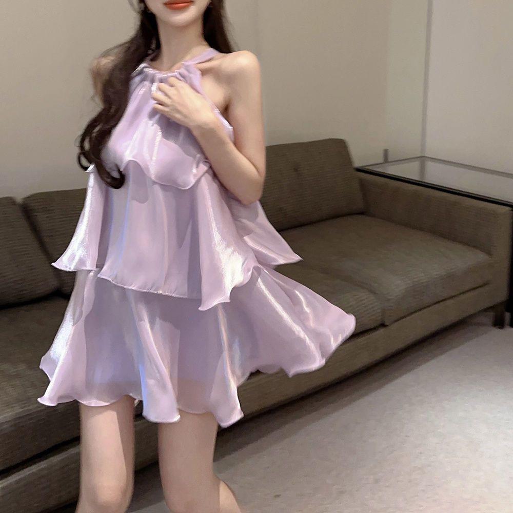 Summer Sweet Lotus Leaf Patchwork Slimming Dress: First Love Gentle Cake Skirt XXXL (Suitable for 62.5-70 kg) фиолетовый
Summer Sweet Lotus Leaf Patchwork Slimming Dress: First Love Gentle Cake Skirt XXXL (Suitable for 62.5-70 kg) фиолетовый