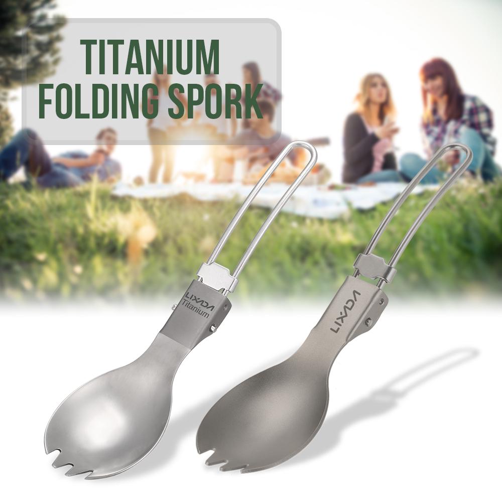 Lixada Half Polished Titanium Folding Spork Lightweight Outdoor Dinner Spork Flatware for Travel Camping Backpacking
Lixada Half Polished Titanium Folding Spork Lightweight Outdoor Dinner Spork Flatware for Travel Camping Backpacking