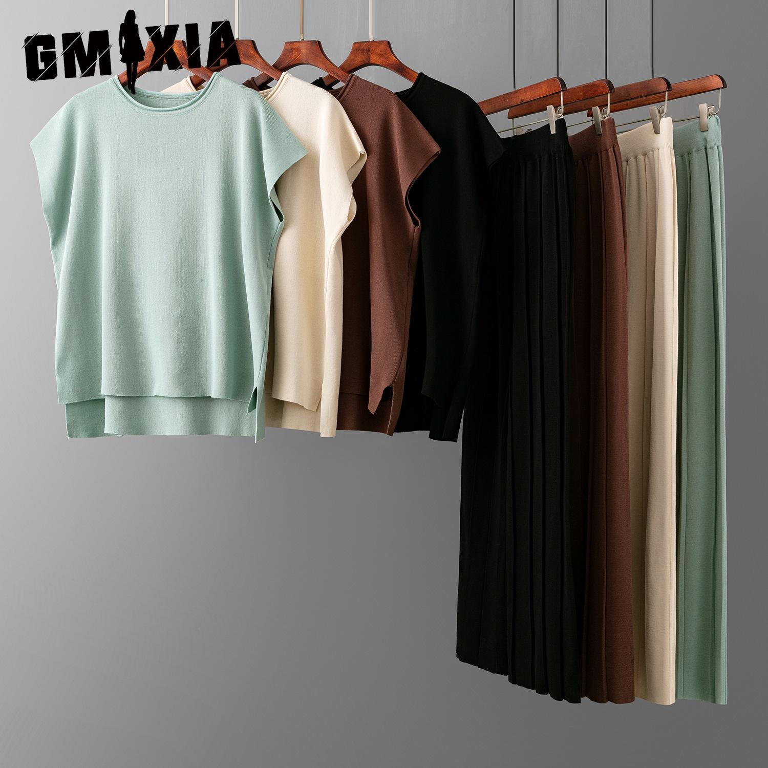 GMXIA Casual Women s Summer Solid-color Sleeveless Vest, Knitted Sweater, Wide-leg Pants, Large-sized Ice Silk Suit One Size
GMXIA Casual Women s Summer Solid-color Sleeveless Vest, Knitted Sweater, Wide-leg Pants, Large-sized Ice Silk Suit One Size