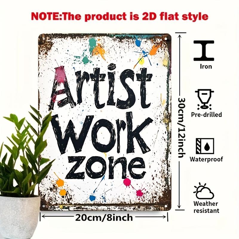 Vintage Artist Workspace Metal Sign Rustic Iron Wall Decor with Distressed Font and Colorful Splash Effects Perfect for Home 20x30cm(7.8x11.8inch)
Vintage Artist Workspace Metal Sign Rustic Iron Wall Decor with Distressed Font and Colorful Splash Effects Perfect for Home 20x30cm(7.8x11.8inch)