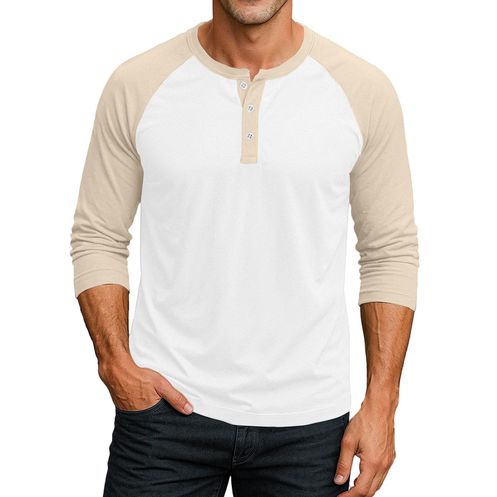 Men s Button-Down Contrast Raglan 3/4 Sleeve Top M білий
Men s Button-Down Contrast Raglan 3/4 Sleeve Top M білий