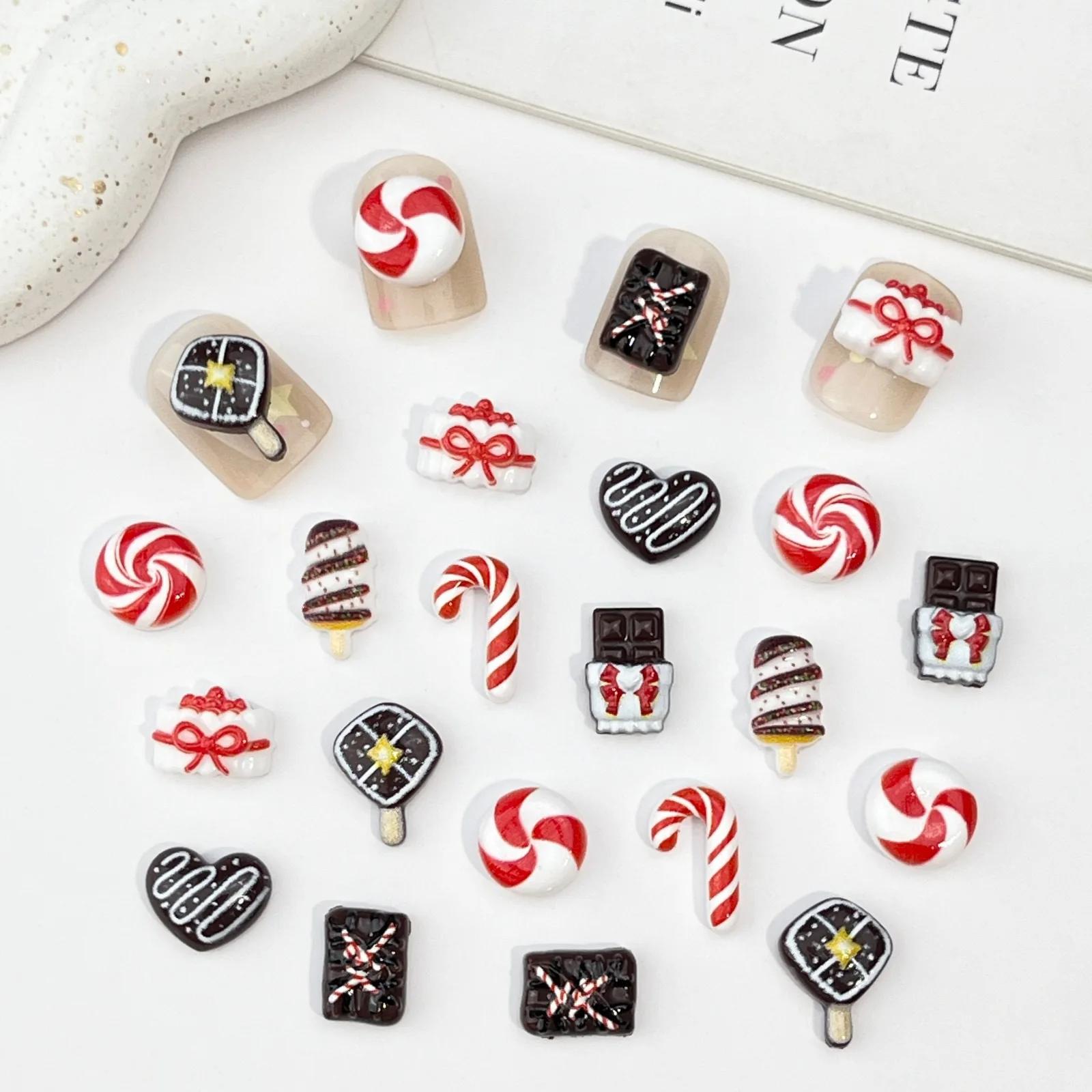 50Pcs Mini Christmas chocolate cookies, crutches Nail Art Flat back Rhinestone DIY Manicures Appliques Accessories Crafts
50Pcs Mini Christmas chocolate cookies, crutches Nail Art Flat back Rhinestone DIY Manicures Appliques Accessories Crafts