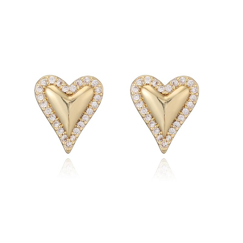 HECHENG,Simple Korean Women s Fashion Heart Earrings Copper 18K Golden-Plated Inlaid CZ Stones Ladies Jewellery 1 Pair Other золотистий
HECHENG,Simple Korean Women s Fashion Heart Earrings Copper 18K Golden-Plated Inlaid CZ Stones Ladies Jewellery 1 Pair Other золотистий