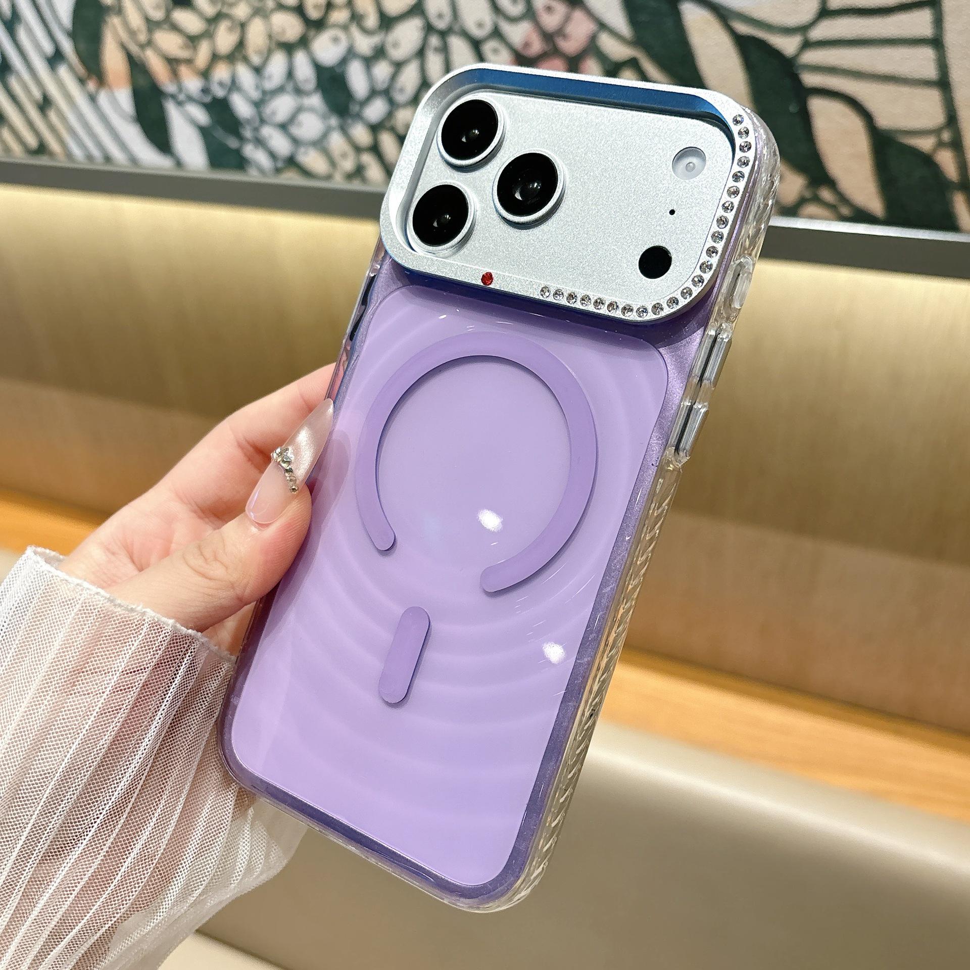 iPhone 17 Pro Max Case: Transparent Wave Design, Magnetic, Rhinestone Inlay, Metal Lens, Hard Shell iPhone 17 фіолетовий
iPhone 17 Pro Max Case: Transparent Wave Design, Magnetic, Rhinestone Inlay, Metal Lens, Hard Shell iPhone 17 фіолетовий