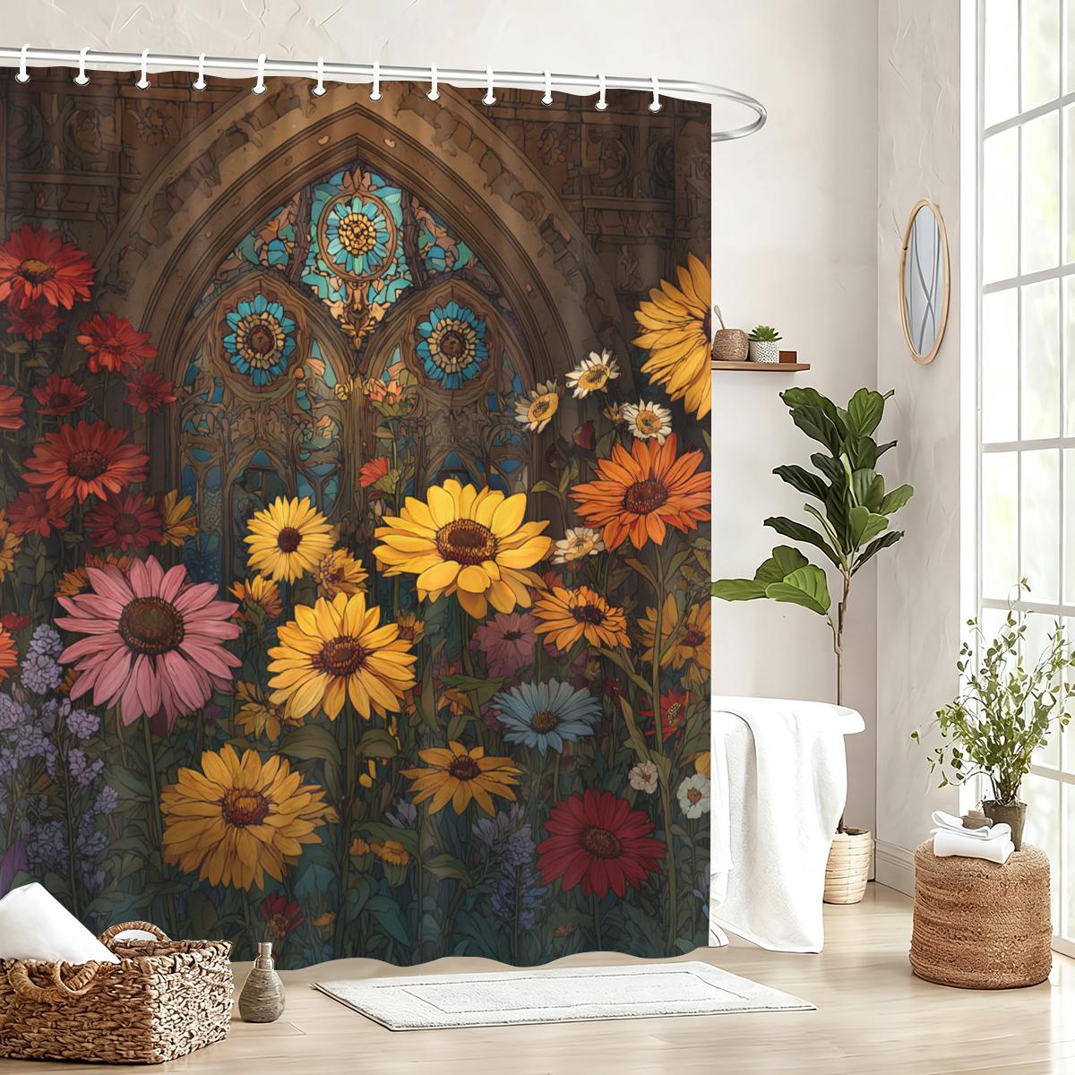 Vibrant Plant Leaf Pattern Polyester Shower Curtain - Flower Style Bathroom Decor Fabric Bathtub Curtain W60H190(CM)-1 Pcs
Vibrant Plant Leaf Pattern Polyester Shower Curtain - Flower Style Bathroom Decor Fabric Bathtub Curtain W60H190(CM)-1 Pcs