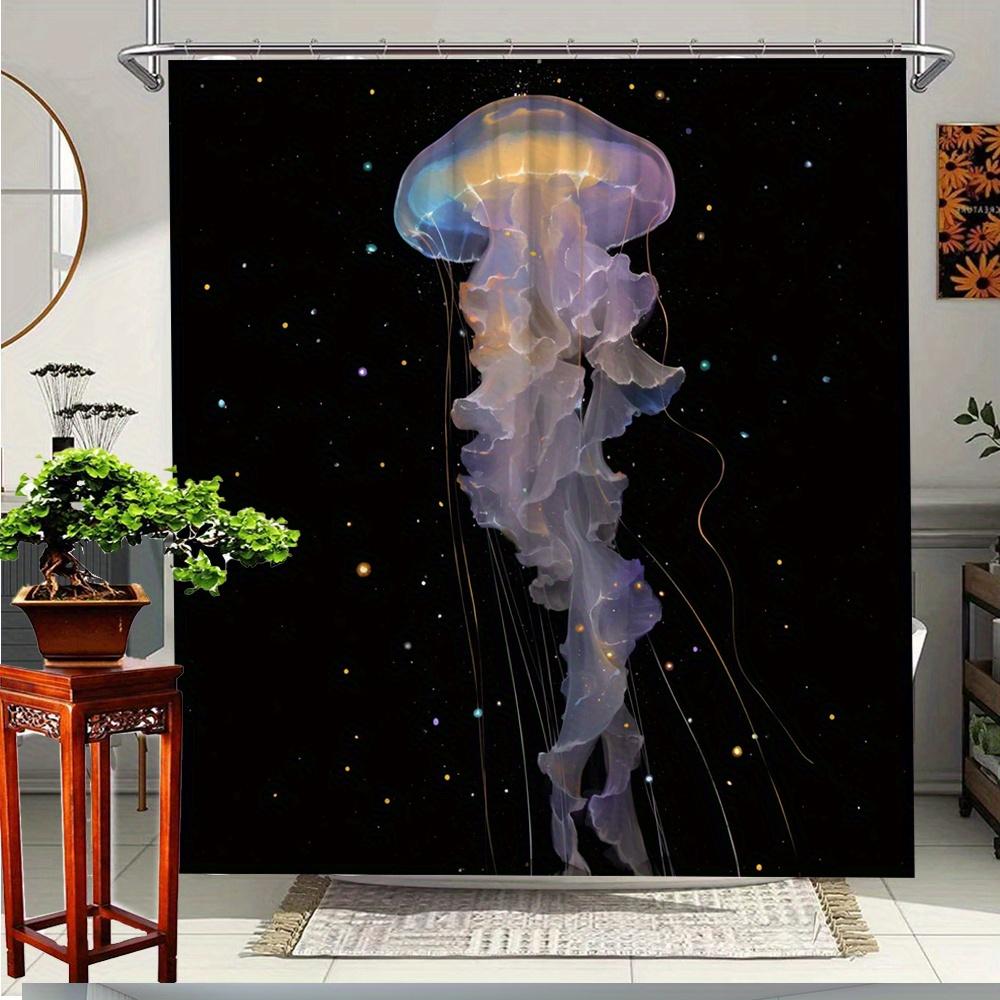 1Pc Vibrant Jellyfish Shower Curtain-Black Starry Sky Design On Glowing Purple And Orange Jellyfish, Durable Shower Curtain W60H190(CM)-1 Pcs
1Pc Vibrant Jellyfish Shower Curtain-Black Starry Sky Design On Glowing Purple And Orange Jellyfish, Durable Shower Curtain W60H190(CM)-1 Pcs