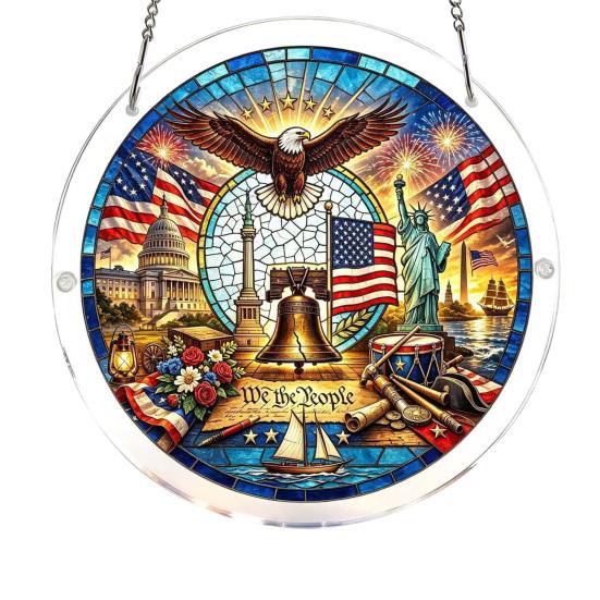 4th of July Acrylic Puzzle Suncatcher, Patriotic Window Hanging Ornament, 250th Anniversary America Sun Catcher Jigsaw Puzzle Kit G
4th of July Acrylic Puzzle Suncatcher, Patriotic Window Hanging Ornament, 250th Anniversary America Sun Catcher Jigsaw Puzzle Kit G