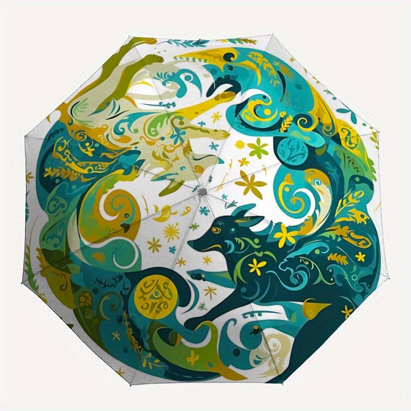 1pc Wolf Mandala Automatic Open/close Folding Umbrella, Compact Portable Travel Umbrella, Perfect Birthday/Christmas, Cute Umbrella, Durable
1pc Wolf Mandala Automatic Open/close Folding Umbrella, Compact Portable Travel Umbrella, Perfect Birthday/Christmas, Cute Umbrella, Durable