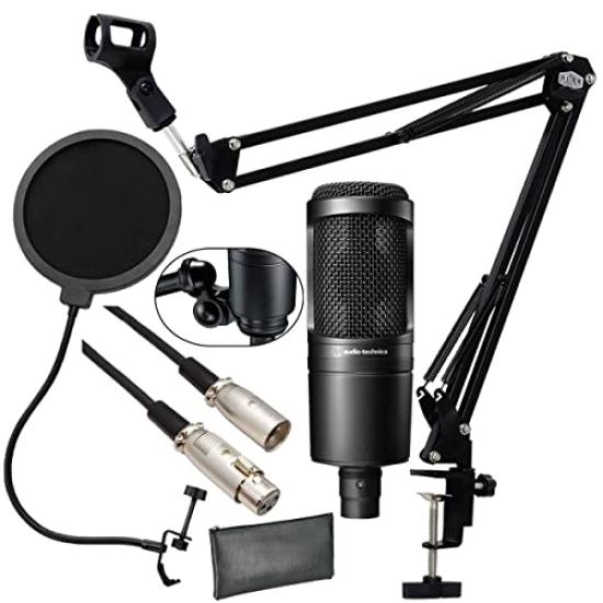AT2020 (new specification) condenser microphone safe starting set 01-3m genuine microphone cable, pop blocker, arm stand included -
AT2020 (new specification) condenser microphone safe starting set 01-3m genuine microphone cable, pop blocker, arm stand included -