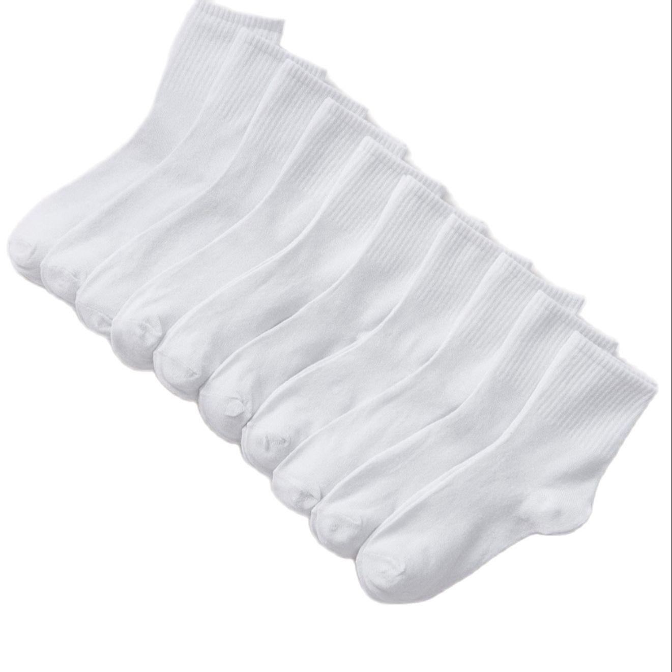 10 пар однотонных белых носков для мужчин, высокие гольфы, модный и классический набор носков One Size
10 пар однотонных белых носков для мужчин, высокие гольфы, модный и классический набор носков One Size