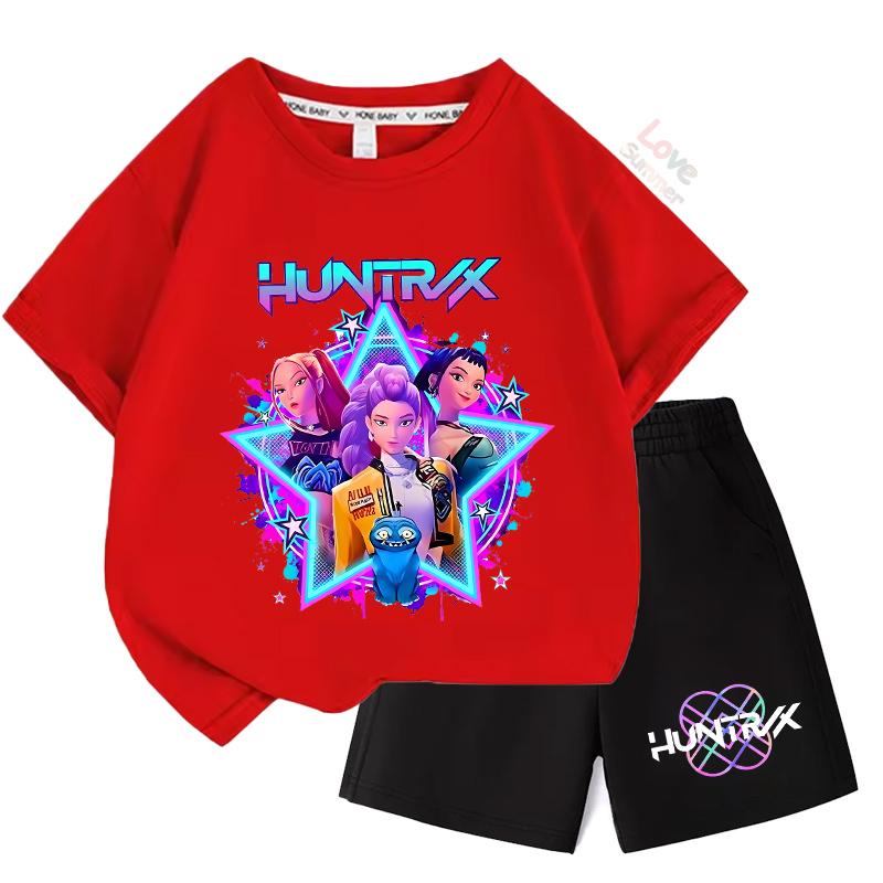 Літня футболка Два предмети Набір Дитячі Топи Дівчата Huntrx KPop Футболки Мисливець на Демонів Дівчача Група З принтом Короткий Рукав Шорти Набір 100 зелений
Літня футболка Два предмети Набір Дитячі Топи Дівчата Huntrx KPop Футболки Мисливець на Демонів Дівчача Група З принтом Короткий Рукав Шорти Набір 100 зелений