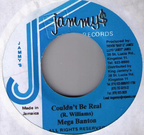 7inch Record MEGA BANTON - Couldn t Be Real NONE Jammy s Records 2002 Jamaica Reggae, Ska & Dub Used
7inch Record MEGA BANTON - Couldn t Be Real NONE Jammy s Records 2002 Jamaica Reggae, Ska & Dub Used