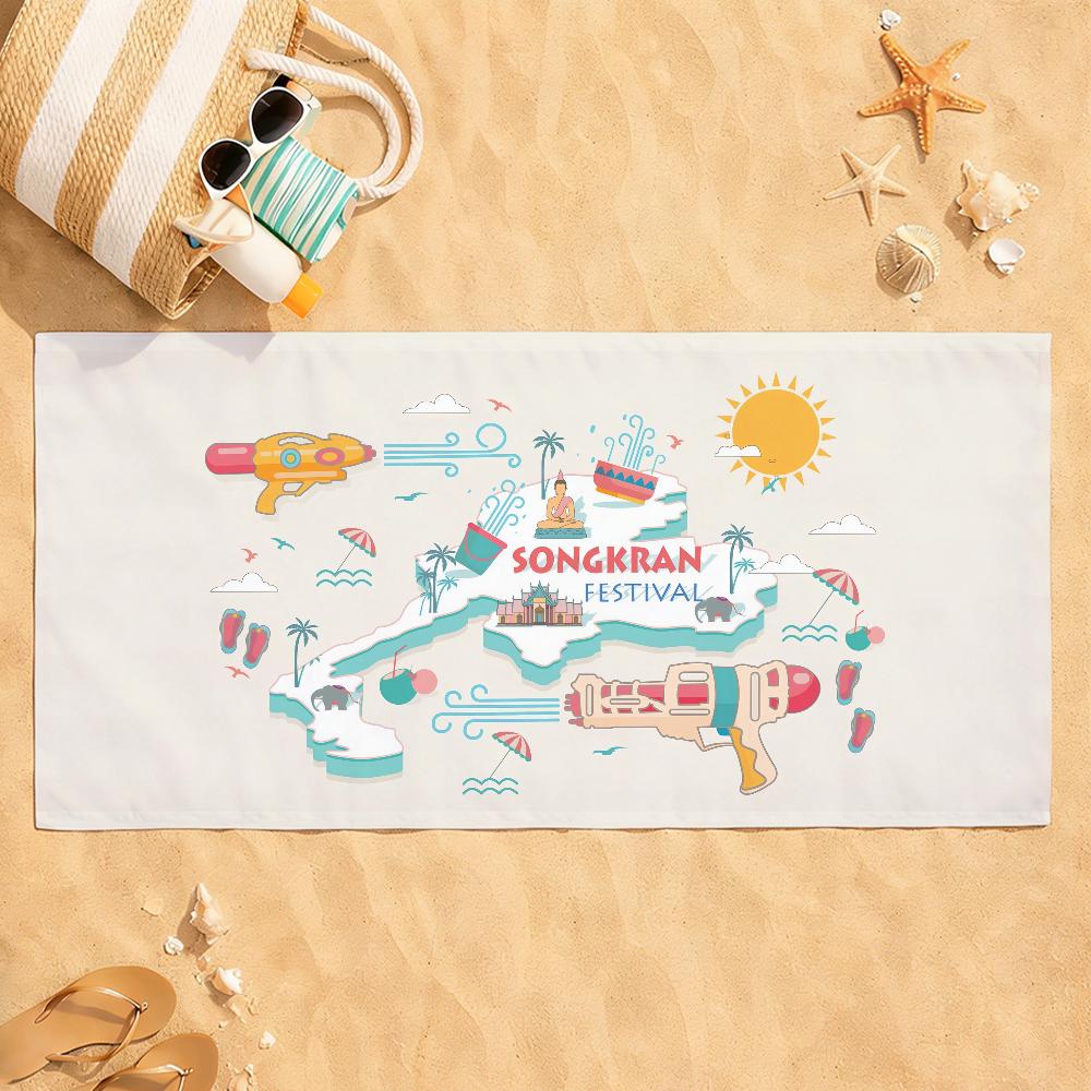 Water Festival Songkran Towel Quick Dry Absorbent Beach Towel for Sports, Fitness, Swimming and Outdoor Activities W30*H60(CM)
Water Festival Songkran Towel Quick Dry Absorbent Beach Towel for Sports, Fitness, Swimming and Outdoor Activities W30*H60(CM)