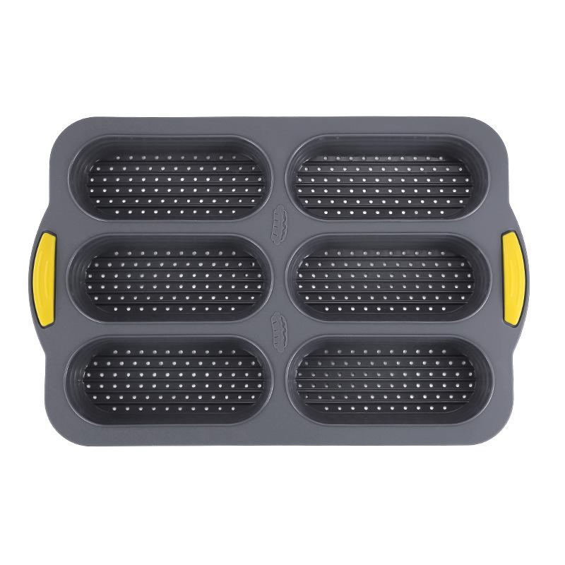 6 Cavity Silicone Bread Loaf Pan Hot Dog Bread Cake Tray Non-Stick Bread Pan Heat Resistant Silicone Mould Kitchen Baking Tools сірий колір
6 Cavity Silicone Bread Loaf Pan Hot Dog Bread Cake Tray Non-Stick Bread Pan Heat Resistant Silicone Mould Kitchen Baking Tools сірий колір