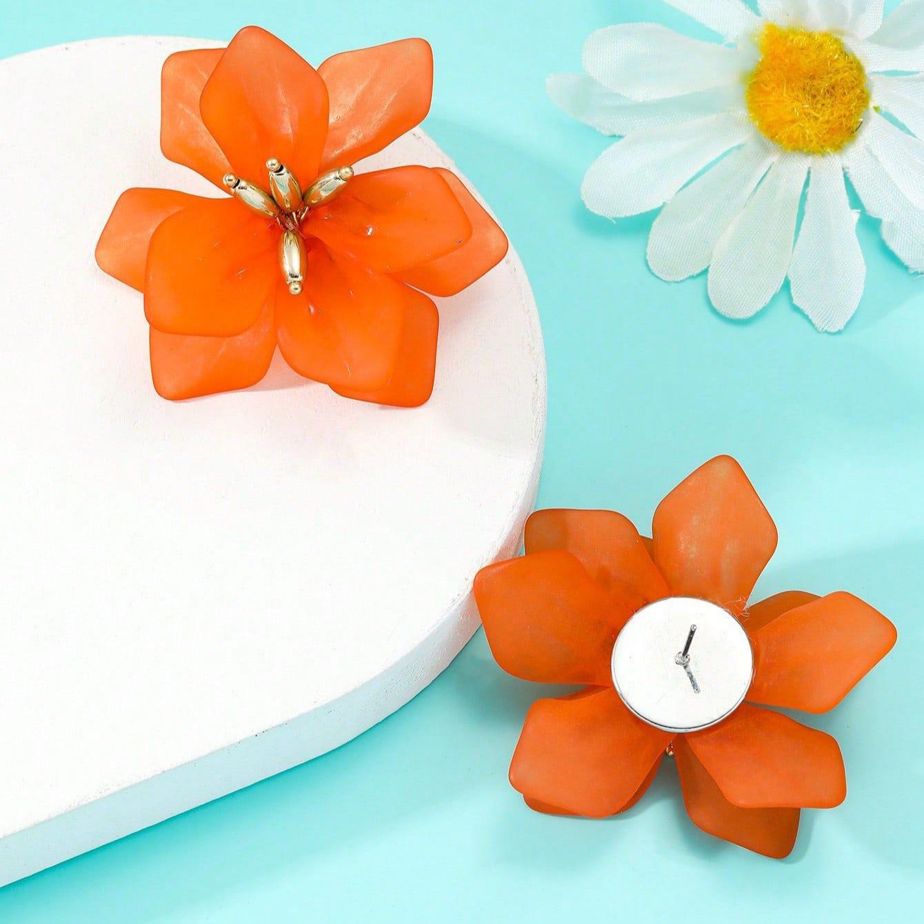 Дизайнерські акрилові сережки-квіти для жінок, перебільшені білі ручної роботи, елегантні сережки-пусети, жіночі, для дівчат, для вечірки, трендові, бохо-прикраси помаранчевий
Дизайнерські акрилові сережки-квіти для жінок, перебільшені білі ручної роботи, елегантні сережки-пусети, жіночі, для дівчат, для вечірки, трендові, бохо-прикраси помаранчевий