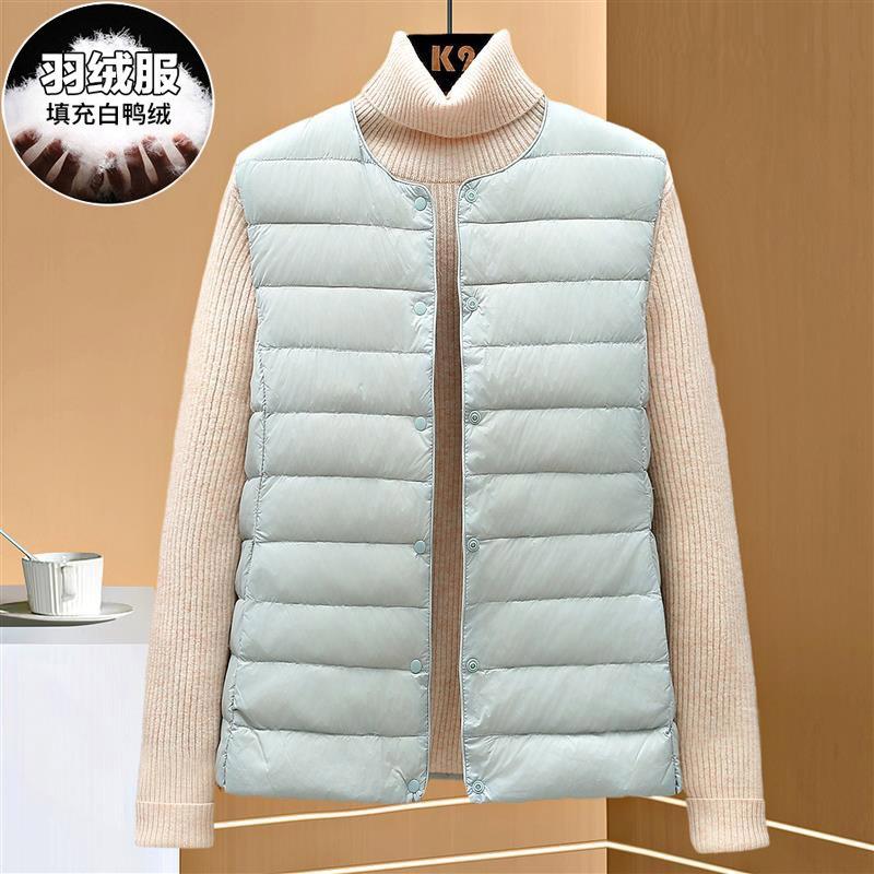 Down liner vest women s short down jacket winter wear white duck down vest inside and outside 2XL (recommended 120-67.5 kg)
Down liner vest women s short down jacket winter wear white duck down vest inside and outside 2XL (recommended 120-67.5 kg)
