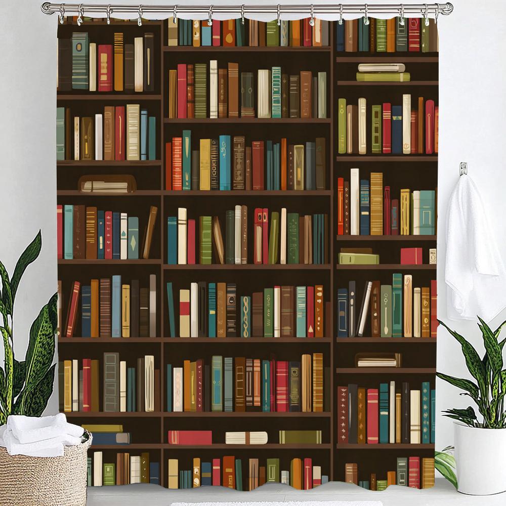 Resemble Vintage Library Shower Curtain,Old Book Bookshelf Candles Home Polyester Fabric Bathroom Decorative Curtain With Hooks W60H190(CM)-1 Pcs
Resemble Vintage Library Shower Curtain,Old Book Bookshelf Candles Home Polyester Fabric Bathroom Decorative Curtain With Hooks W60H190(CM)-1 Pcs