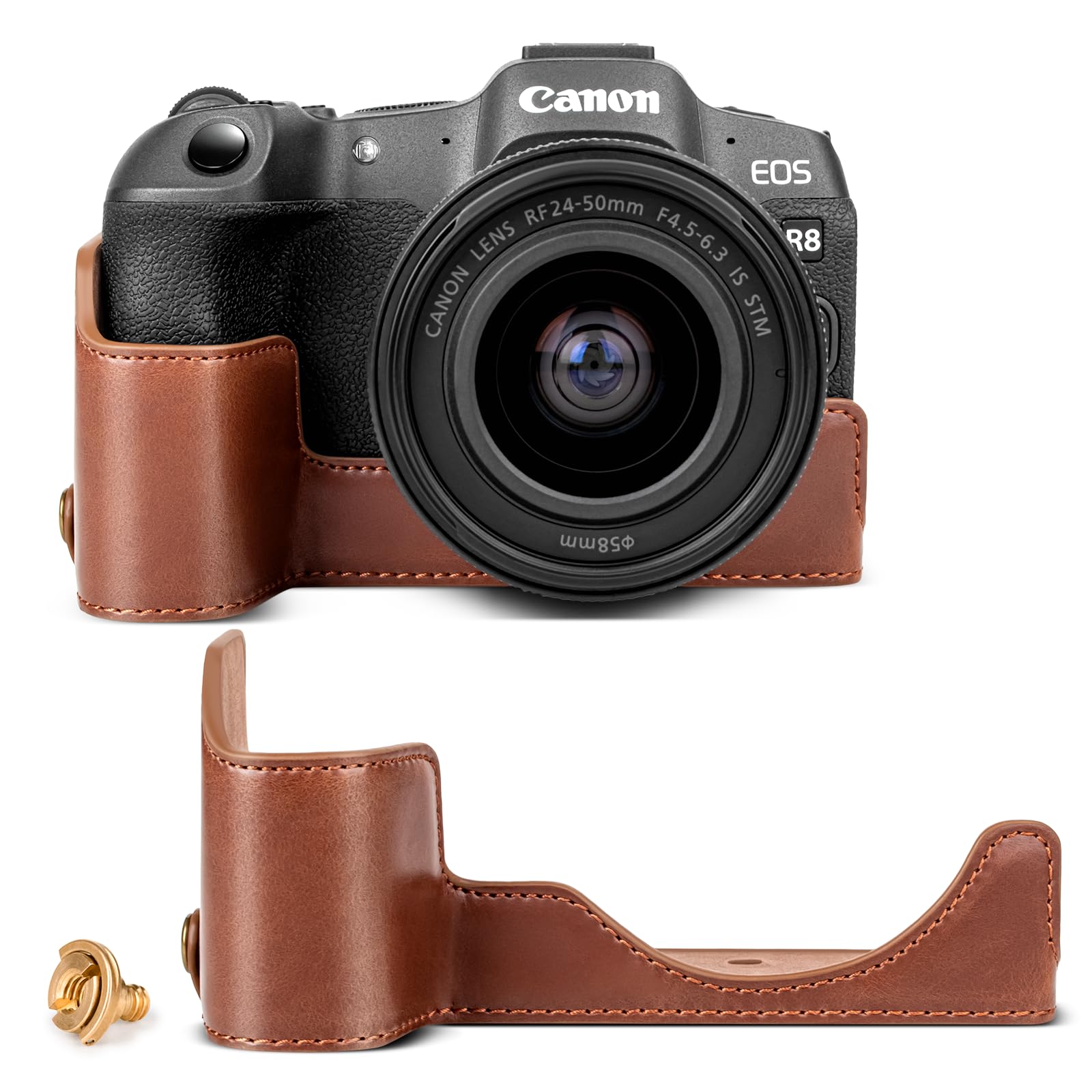 Rieibi Canon EOS R8 eos r8 камера eos r8 корпус из искусственной кожи, половина камеры может быть установлена на можно открывать и закрывать защищает доступный в 4 PU
Rieibi Canon EOS R8 eos r8 камера eos r8 корпус из искусственной кожи, половина камеры может быть установлена на можно открывать и закрывать защищает доступный в 4 PU