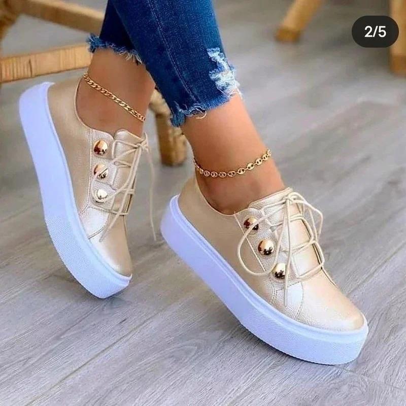 Lace-up Solid Women s Vulcanized Sneakers Women s Shoes on Sale 2024 High Quality New Low Heel Sneakers Round Toe Zapatillas
Lace-up Solid Women s Vulcanized Sneakers Women s Shoes on Sale 2024 High Quality New Low Heel Sneakers Round Toe Zapatillas