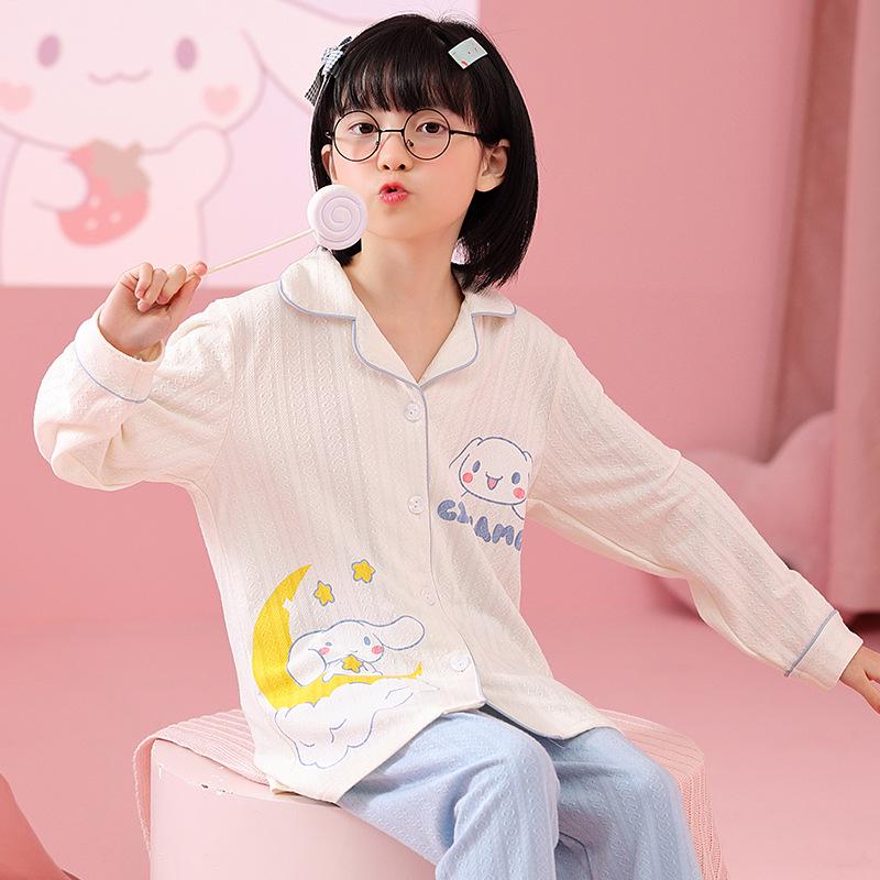 New Girls Long-Sleeve Combed Cotton Pajama Set - Turn-Down Collar, Cute Princess Style, Spring/Autumn Homewear. 14: 125-135cm 45-55kg
New Girls Long-Sleeve Combed Cotton Pajama Set - Turn-Down Collar, Cute Princess Style, Spring/Autumn Homewear. 14: 125-135cm 45-55kg