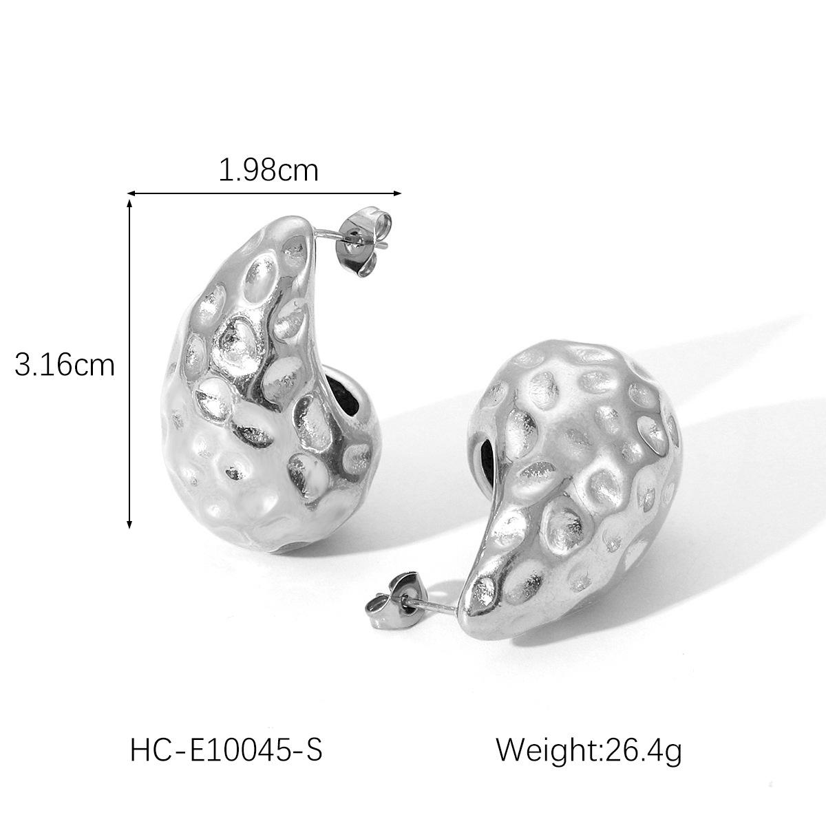 18K Gold Stainless Steel Hammered Earrings Titanium Steel Lava Women s Premium Versatile Earrings срібний
18K Gold Stainless Steel Hammered Earrings Titanium Steel Lava Women s Premium Versatile Earrings срібний