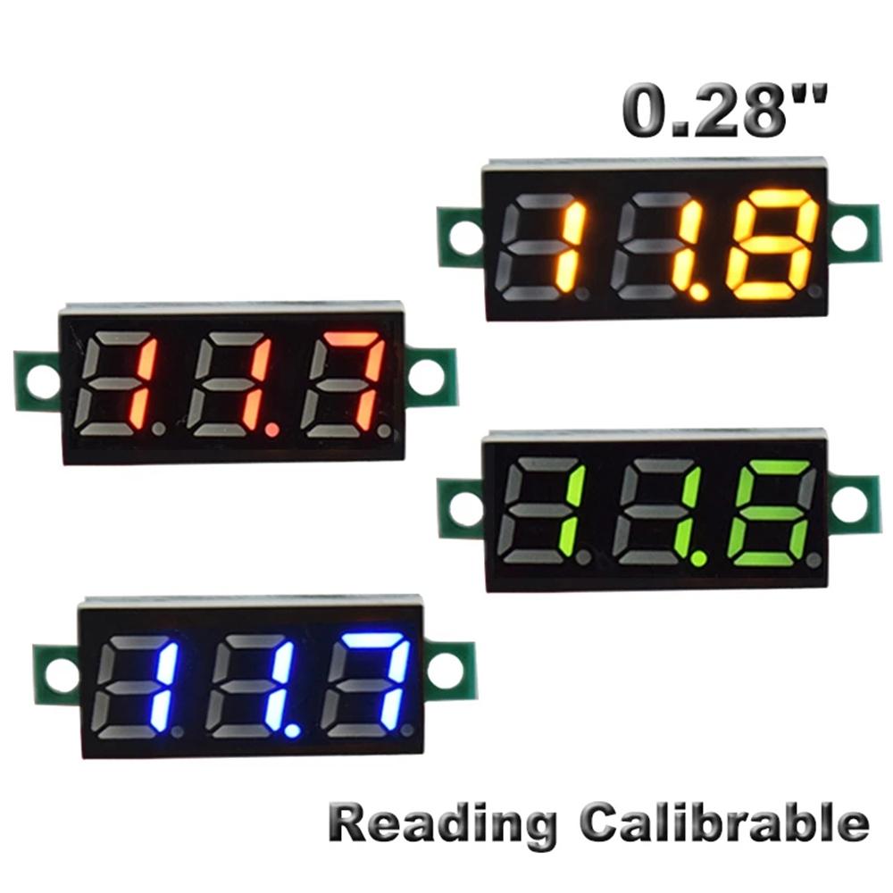 DC 0V-100V Red Green Blue Yellow 0.28 inch LED Digital Voltmeter Voltage Meter Volt Detector Monitor Tester Panel Car 12V 24V
DC 0V-100V Red Green Blue Yellow 0.28 inch LED Digital Voltmeter Voltage Meter Volt Detector Monitor Tester Panel Car 12V 24V