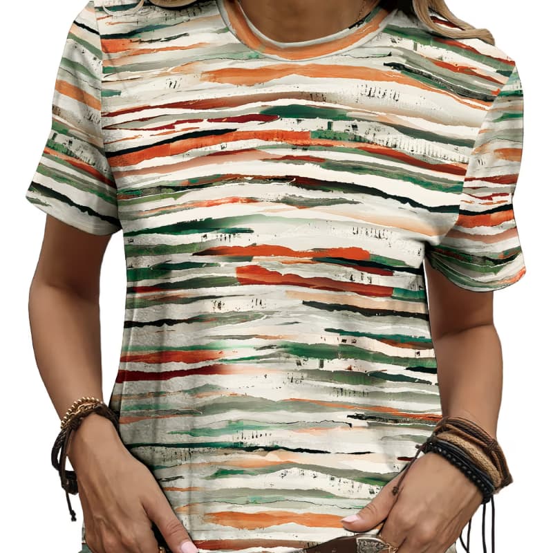 Round neck casual short-sleeved T-shirt, fashionable short-sleeved round neck top S
Round neck casual short-sleeved T-shirt, fashionable short-sleeved round neck top S
