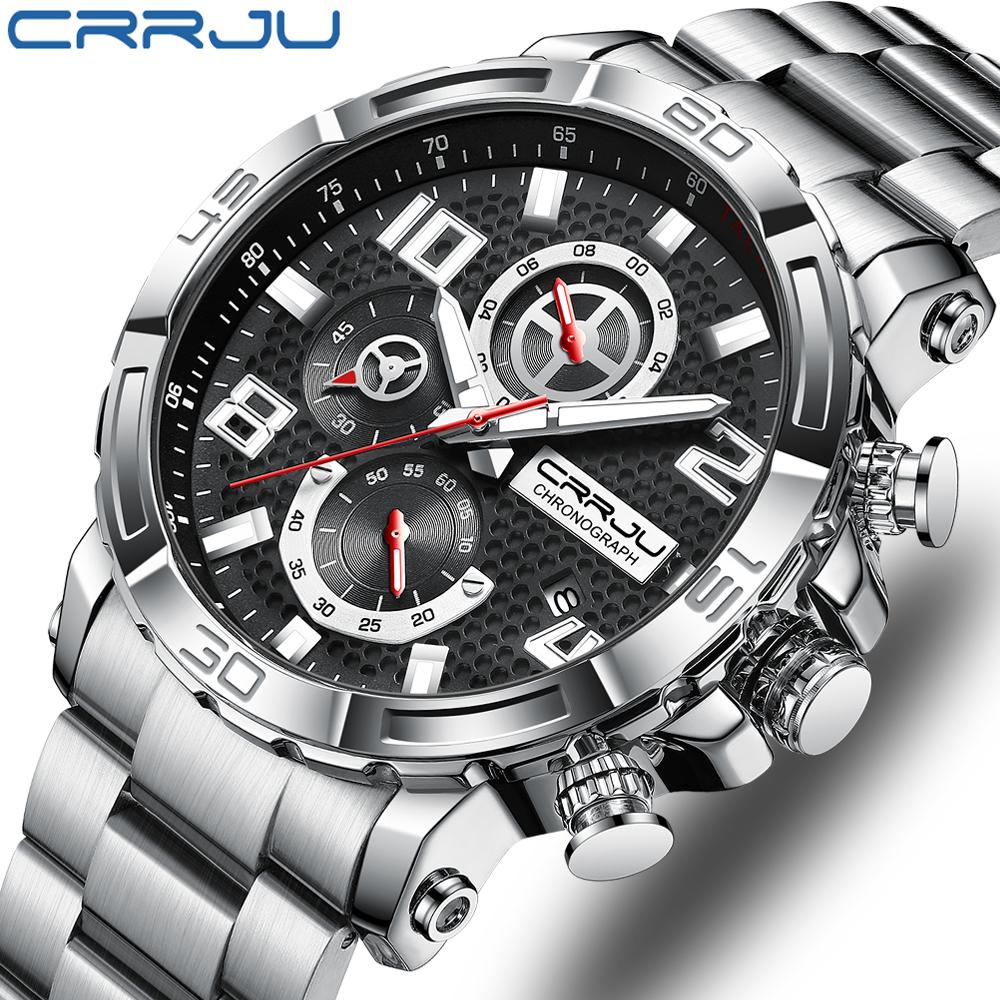 For CRRJU Men Watches Big Dial Waterproof Stainless Steel with Luminous handsDate Sport Chronograph Watches Relogio Masculino
For CRRJU Men Watches Big Dial Waterproof Stainless Steel with Luminous handsDate Sport Chronograph Watches Relogio Masculino