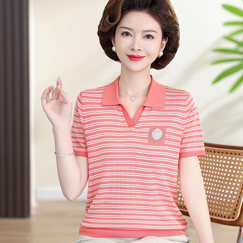 Mom s Summer Style Knit Cardigan & Ice Silk Lapel Top for Middle-aged Women - Short-sleeved Set M (for 85-105 lbs) оранжевый
Mom s Summer Style Knit Cardigan & Ice Silk Lapel Top for Middle-aged Women - Short-sleeved Set M (for 85-105 lbs) оранжевый