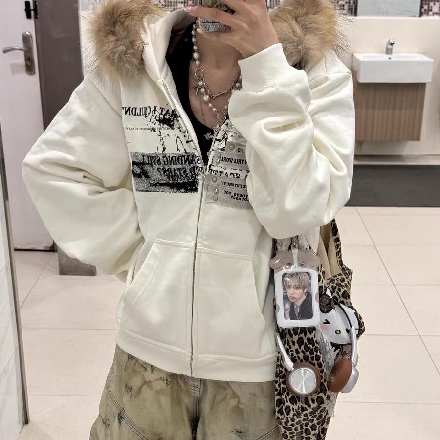Premium 25AW White Pearl Hooded Jacket with Detachable Fur Collar Extra Large брудно-білий
Premium 25AW White Pearl Hooded Jacket with Detachable Fur Collar Extra Large брудно-білий