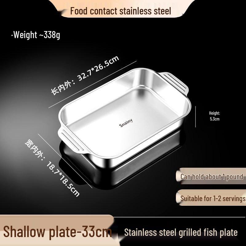 Stainless Steel Square Fish Pan & Baking Tray for Induction & Open Flame
Stainless Steel Square Fish Pan & Baking Tray for Induction & Open Flame