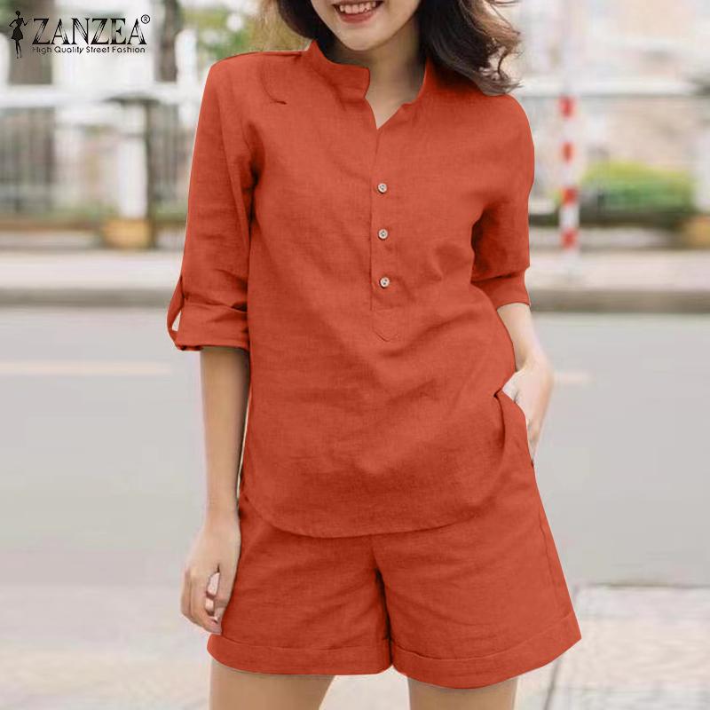 ZANZEA Летняя одежда Повседневный комплект из двух предметов
ZANZEA Летняя одежда Повседневный комплект из двух предметов