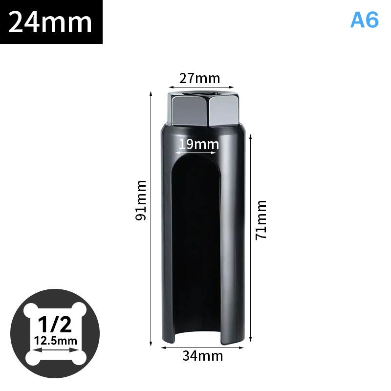 Narrow Mouth Oxygen Sensor Sleeve European-Style 14-24Mm 1/2 Oxygen Sensing Drive Socket Wrench Tools Automotive Parts 24mm
Narrow Mouth Oxygen Sensor Sleeve European-Style 14-24Mm 1/2 Oxygen Sensing Drive Socket Wrench Tools Automotive Parts 24mm