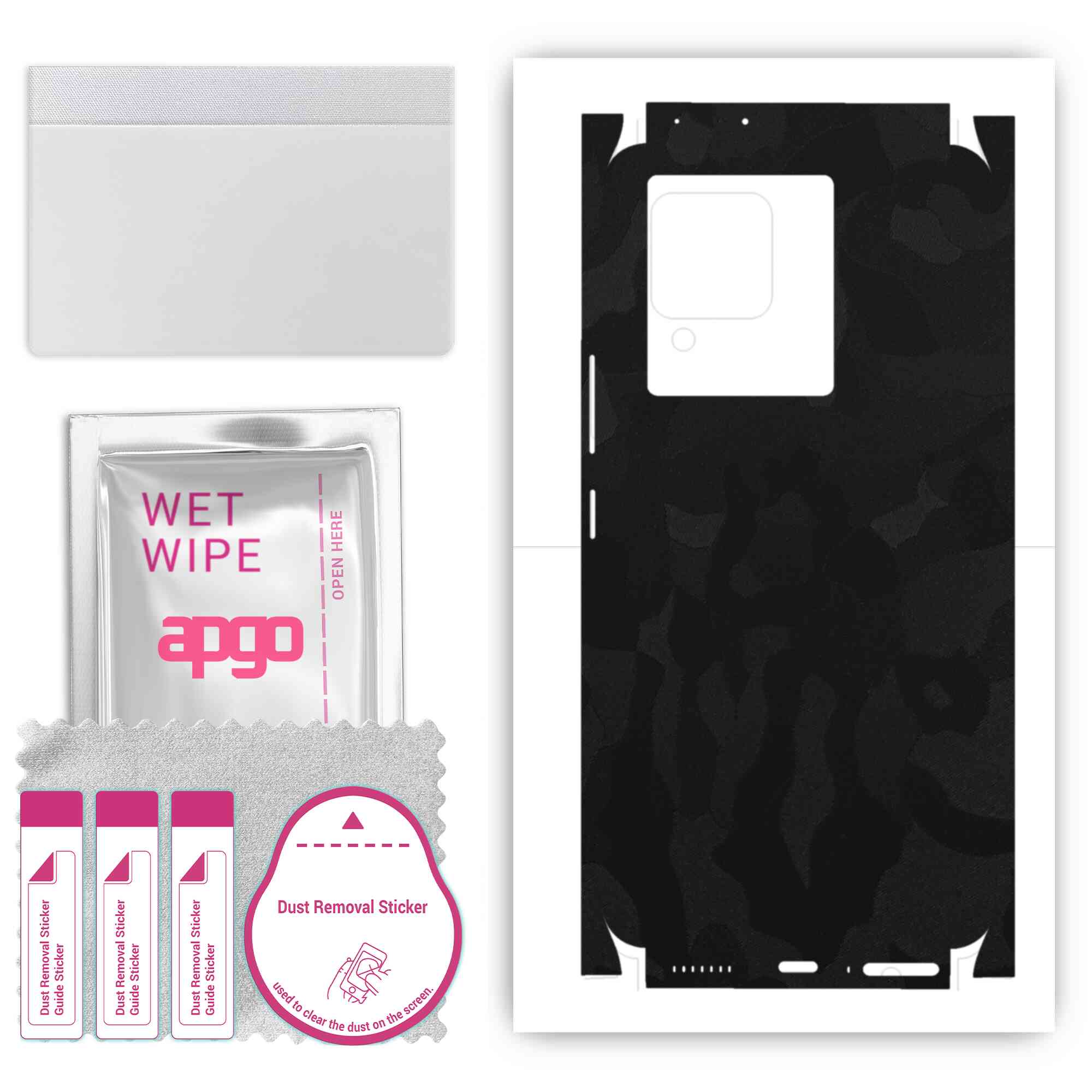 apgo Protective Skin Sticker for the back+sides compatible with Vivo iQOO Neo6, Full Wrap Film, Foil, Vinyl - Pattern Black Camo
apgo Protective Skin Sticker for the back+sides compatible with Vivo iQOO Neo6, Full Wrap Film, Foil, Vinyl - Pattern Black Camo