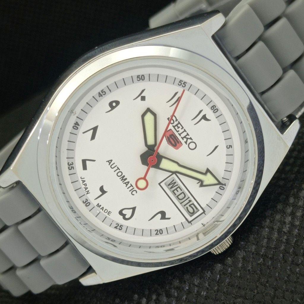 REFURBISHED VINTAGE SEIKO 5 AUTO 6309A JAPAN MENS ARABIC WATCH 587d-a309100-9 SKU587d-a309100
REFURBISHED VINTAGE SEIKO 5 AUTO 6309A JAPAN MENS ARABIC WATCH 587d-a309100-9 SKU587d-a309100
