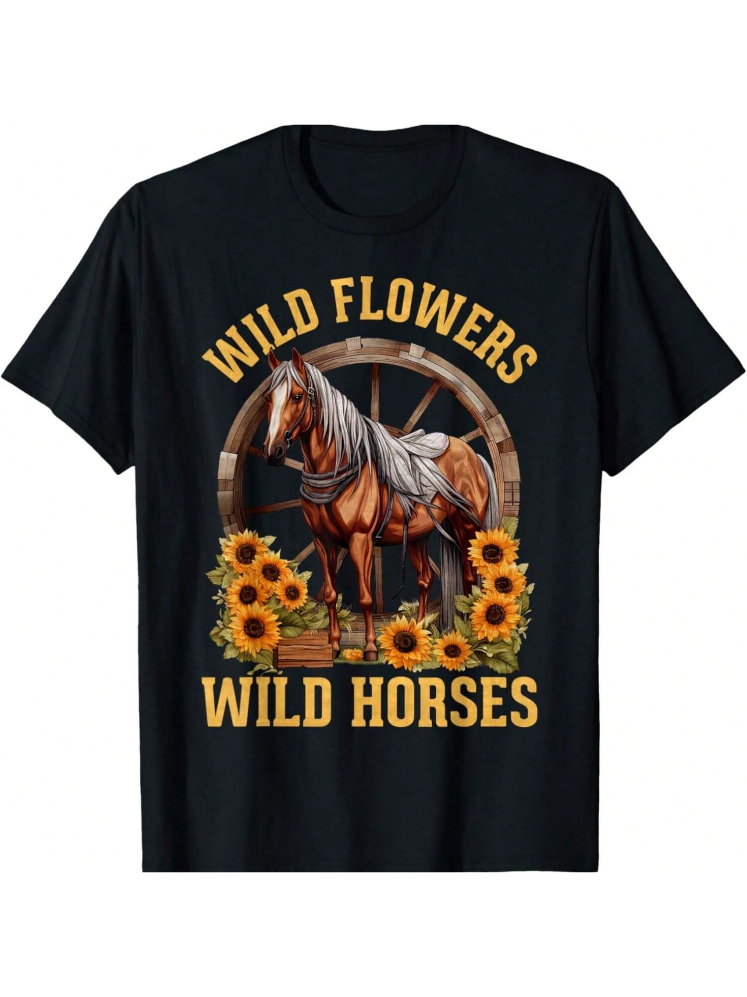 Retro Southern Wild Flowers Wild Horses, Horseback Riding T-Shirt XXXXXL чорний
Retro Southern Wild Flowers Wild Horses, Horseback Riding T-Shirt XXXXXL чорний