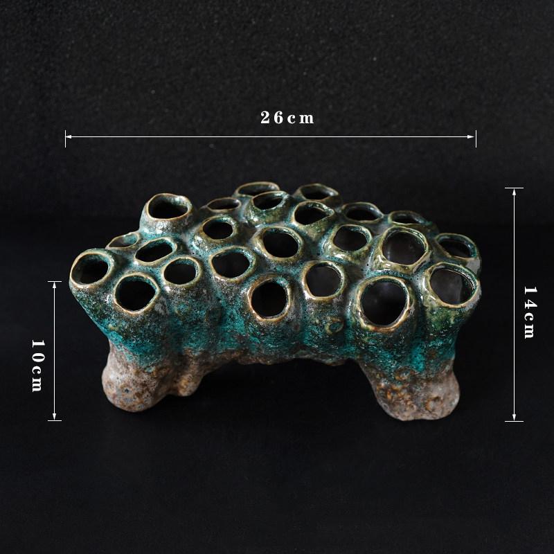 Irregular Porous Ceramic Vase Creative Retro Zen Wabi-sabi Style Plant Pots Table Decoration Flowers Arrangement Floral Vases
Irregular Porous Ceramic Vase Creative Retro Zen Wabi-sabi Style Plant Pots Table Decoration Flowers Arrangement Floral Vases