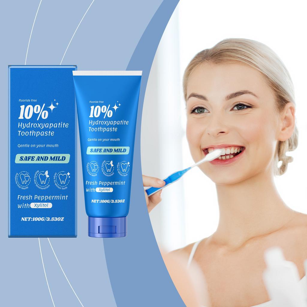 Hydroxyapatite Toothpaste Refresh Prevent Dental Cavities Stain Removal Smoke Coffee Tea Stains Sensitive Teeth Oral Hygiene 1PC
Hydroxyapatite Toothpaste Refresh Prevent Dental Cavities Stain Removal Smoke Coffee Tea Stains Sensitive Teeth Oral Hygiene 1PC