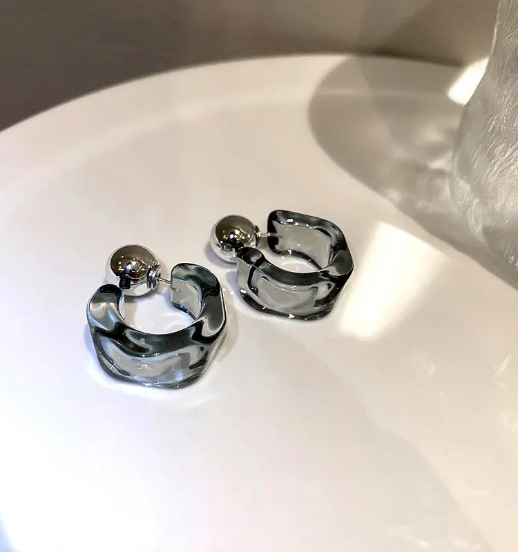 Charm Geometric Transparent Acrylic C-shaped Hoop Earrings for Women Girls New Korean Trendy Temperament Dangle Earrings Zircon серый
Charm Geometric Transparent Acrylic C-shaped Hoop Earrings for Women Girls New Korean Trendy Temperament Dangle Earrings Zircon серый