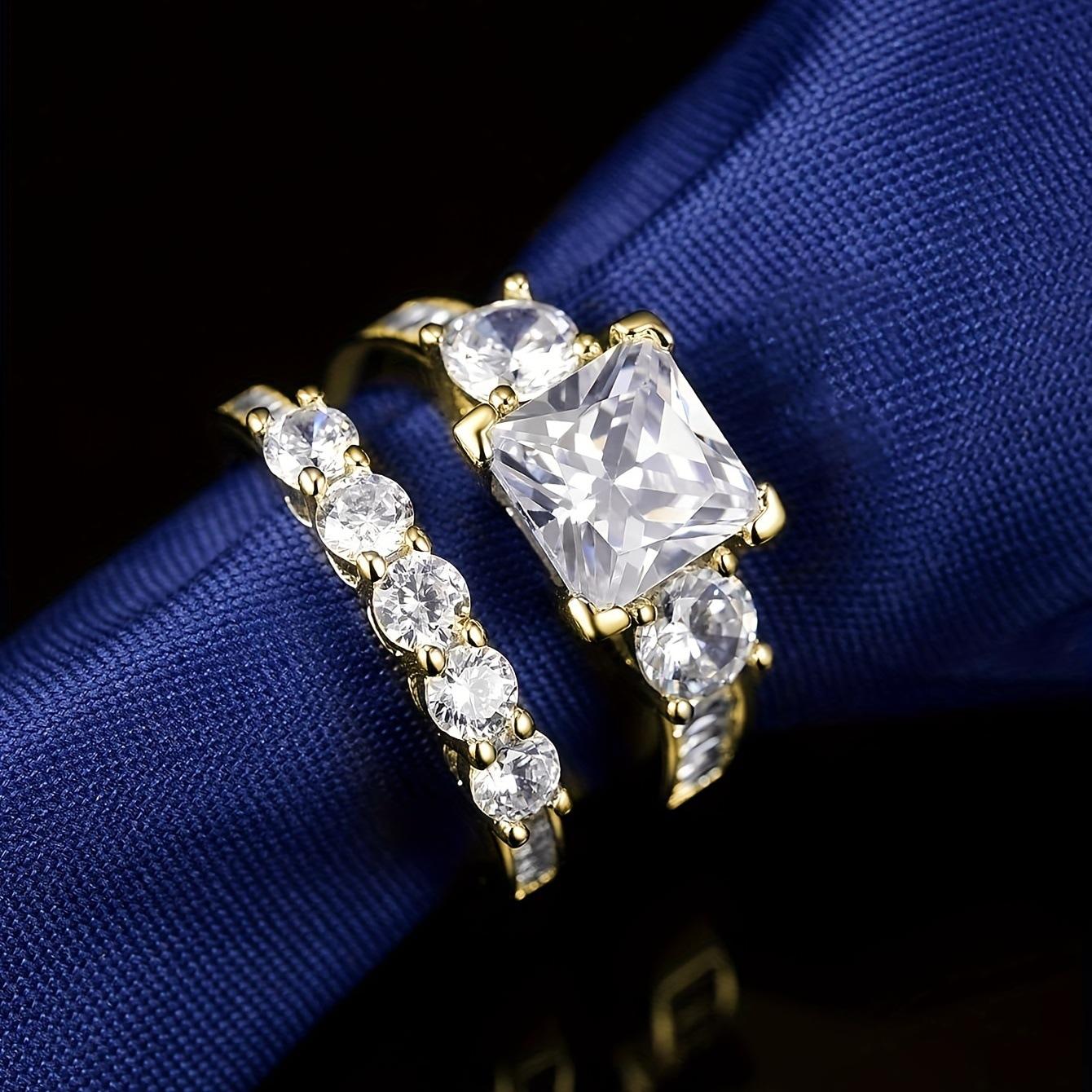 Round and square zircon rings, main and secondary rings, male and female couple engagement jewelry, European and American hot sales no. 10
Round and square zircon rings, main and secondary rings, male and female couple engagement jewelry, European and American hot sales no. 10