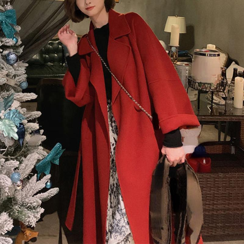 Covotee, шерстяное пальто на шнуровке, женское осенне-зимнее 2024, новое модное длинное пальто с отложным воротником, винтажные повседневные куртки с длинными рукавами XXL красный
Covotee, шерстяное пальто на шнуровке, женское осенне-зимнее 2024, новое модное длинное пальто с отложным воротником, винтажные повседневные куртки с длинными рукавами XXL красный